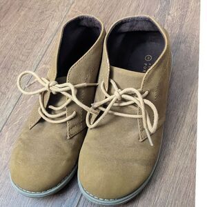 Classic Tan Suede Perry Ellis Boots Chukka Ankle Boots‎ Lace-Up Comfort Shoes